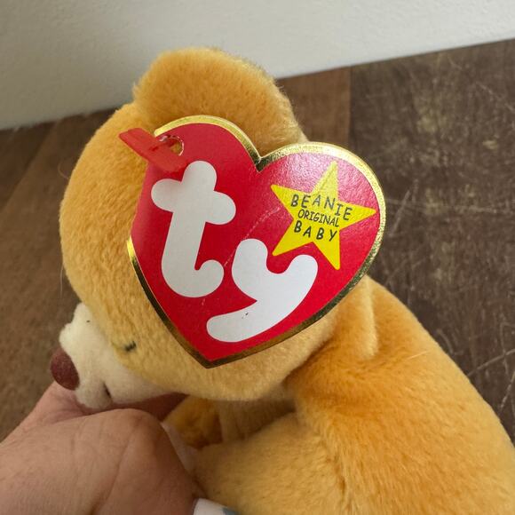 TY Beanie Baby Hope 1999 Brown Kneeling Praying Teddy Bear Retired - Picture 3 of 7